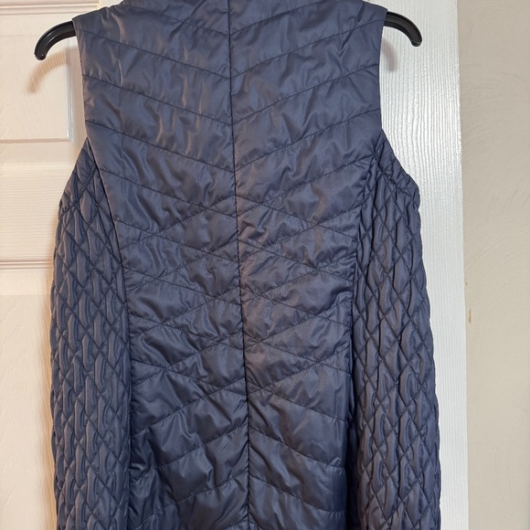 LL bean blue fleece lined vest - Picture 2 of 2